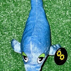 The Toy Factory Blue Sparkly Dolphin Plush New With Tag